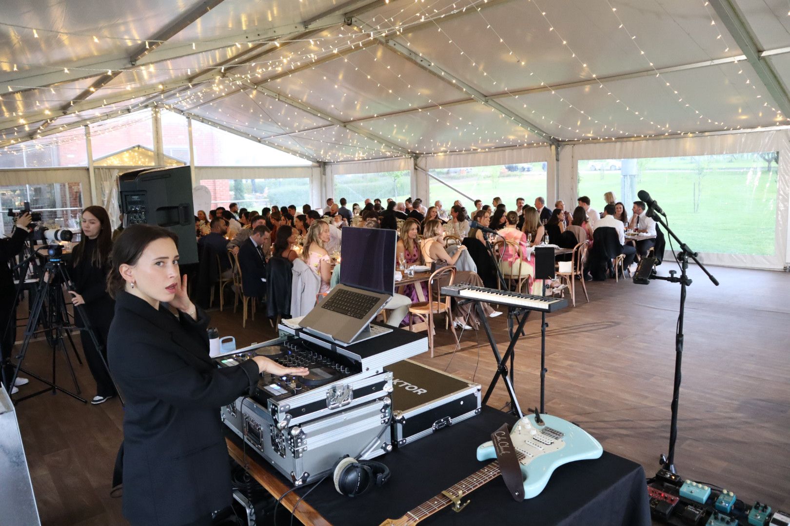 Black tie wedding at Mitchelton Winery